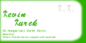 kevin kurek business card